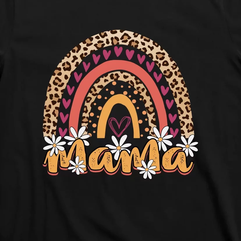 Rainbow Mama Leopard Gift For Mother's Day T-Shirt