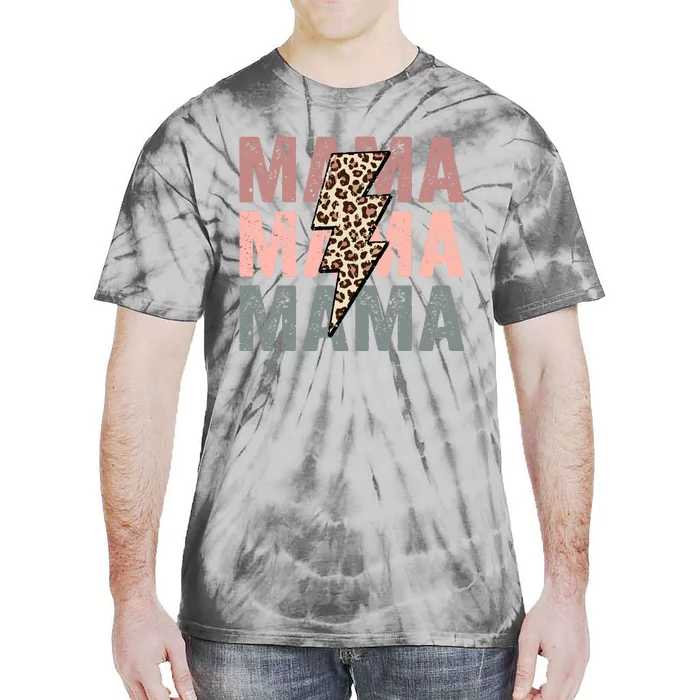 Retro Mama Leopard Mama Tie-Dye T-Shirt