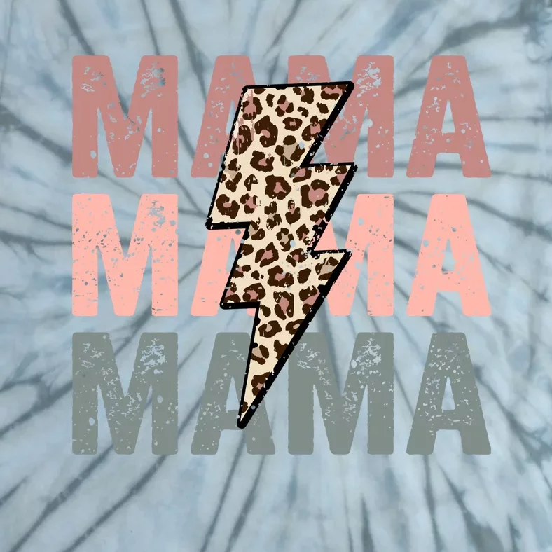 Retro Mama Leopard Mama Tie-Dye T-Shirt