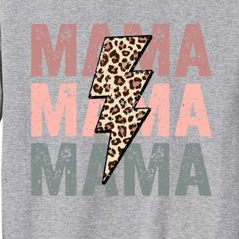 Retro Mama Leopard Mama Tall Sweatshirt