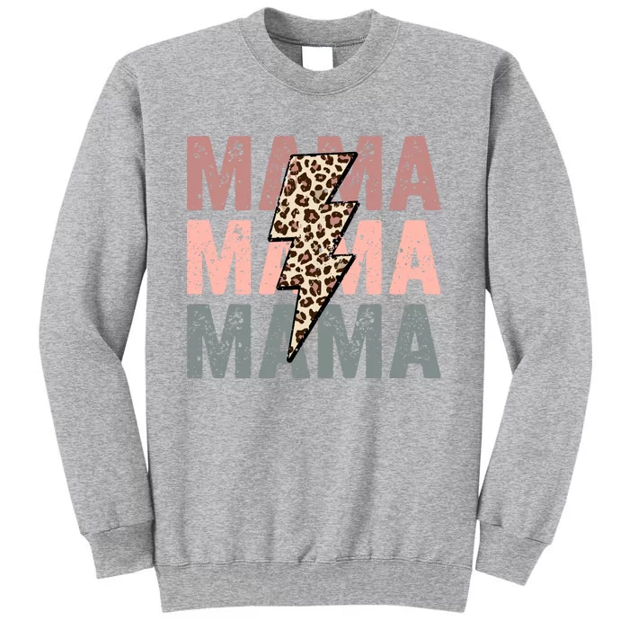 Retro Mama Leopard Mama Tall Sweatshirt