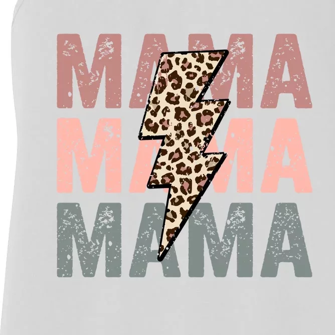 Retro Mama Leopard Mama Women's Racerback Tank