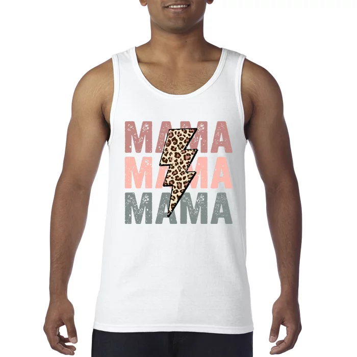 Retro Mama Leopard Mama Tank Top