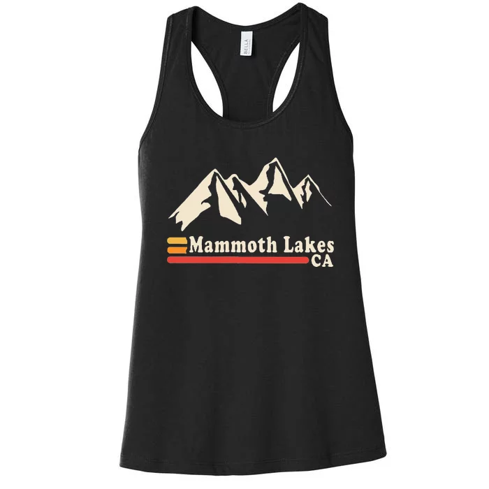 Retro Mammoth Lakes California Ca Mountain Ski Women's Racerback Tank