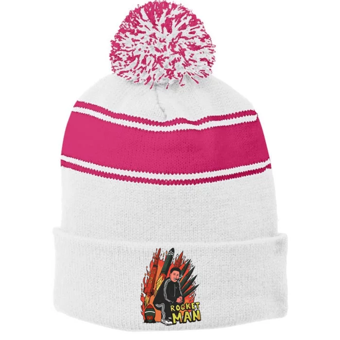 Rocket Man Limited Stripe Pom Pom Beanie