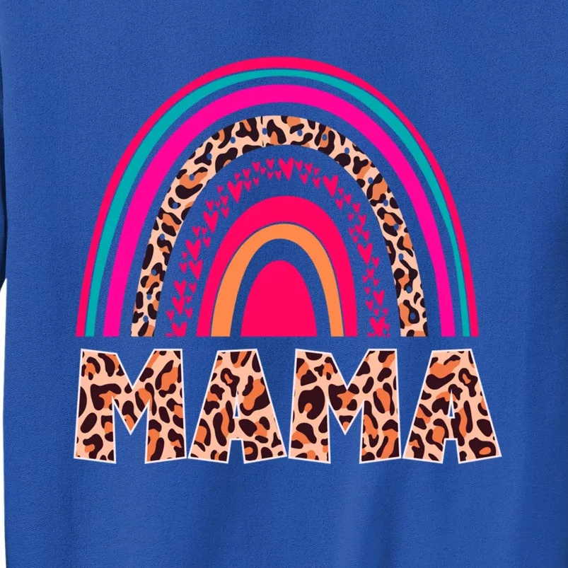 Rainbow Mama Leopard Print Mom Life For Mommy Or Grandma Great Gift Sweatshirt