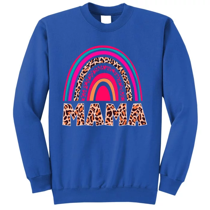 Rainbow Mama Leopard Print Mom Life For Mommy Or Grandma Great Gift Sweatshirt