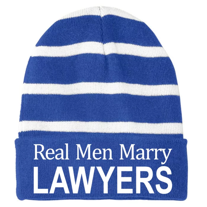 Real Marry Lawyers Gift Striped Beanie with Solid Band