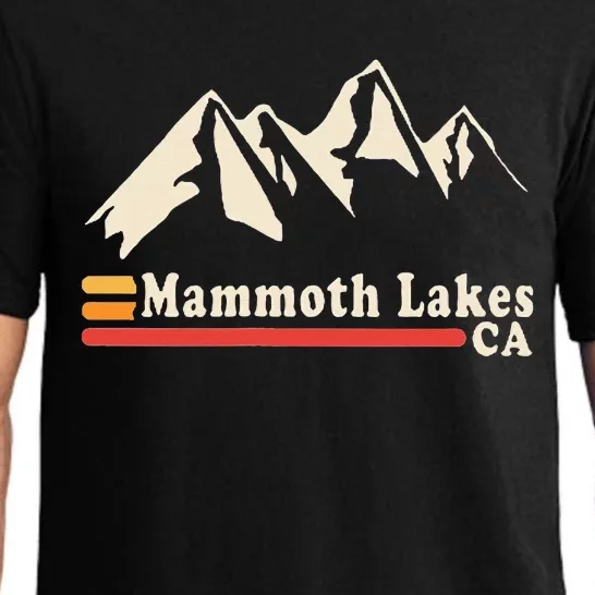 Retro Mammoth Lakes California Ca Mountain Ski Pajama Set