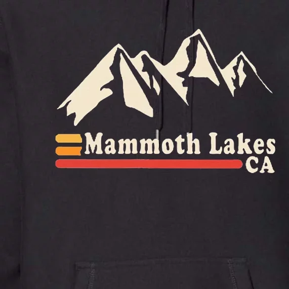 Retro Mammoth Lakes California Ca Mountain Ski Premium Hoodie