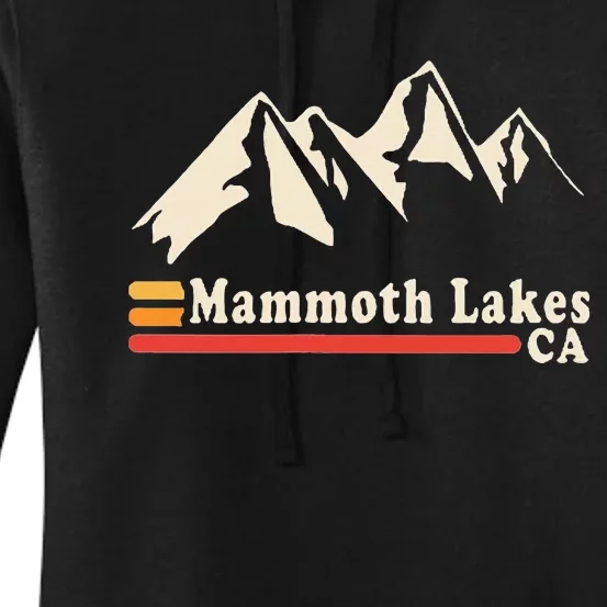 Retro Mammoth Lakes California Ca Mountain Ski Women's Pullover Hoodie