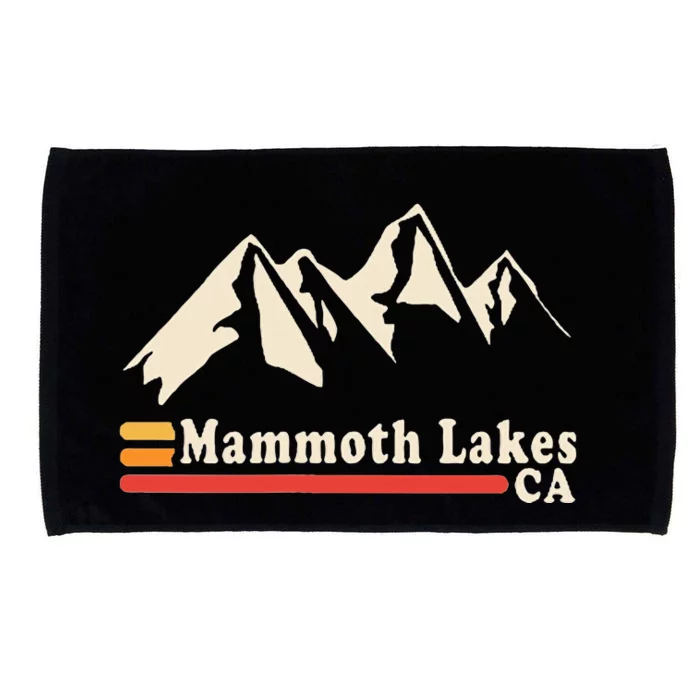 Retro Mammoth Lakes California Ca Mountain Ski Microfiber Hand Towel