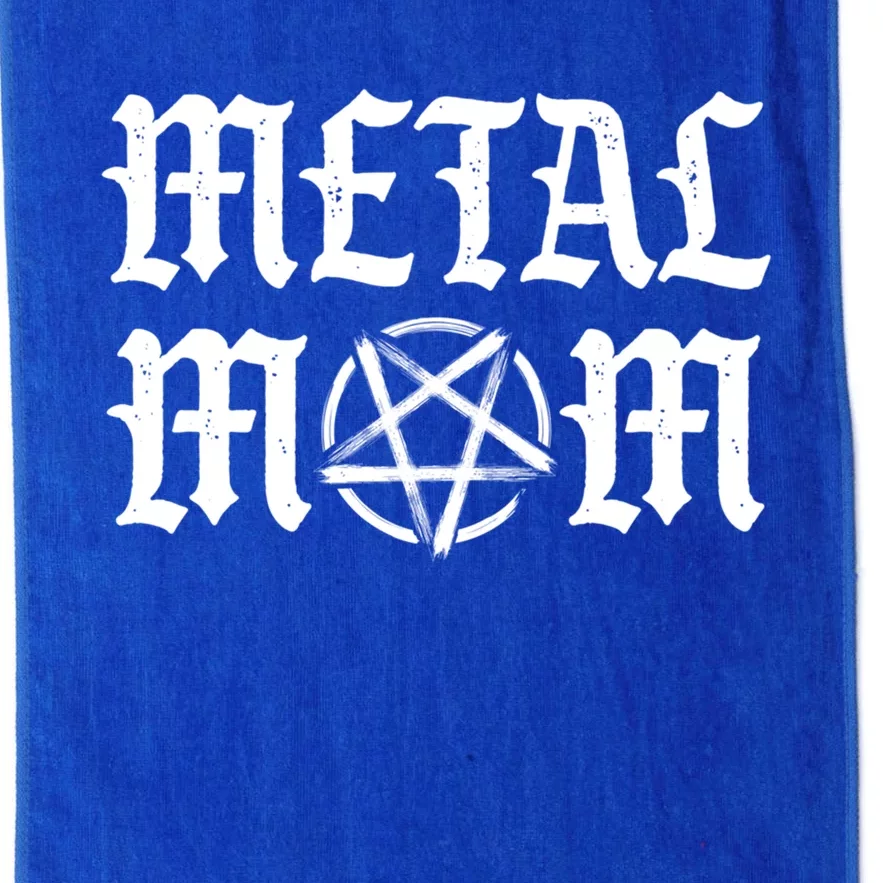 Rock Metal Mom Metalhead Headbangers Pentagram Design Gift Cool Gift Platinum Collection Golf Towel