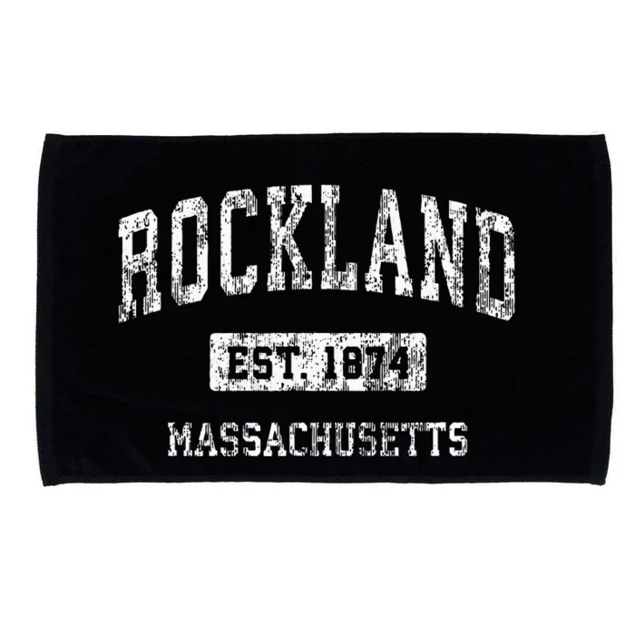 Rockland Massachusetts Ma Vintage Sports Established Microfiber Hand Towel