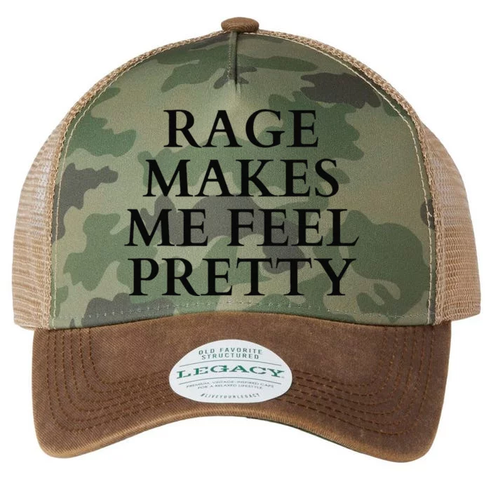 Rage Makes Me Feel Pretty Funny Feminism Slogan Angry Humor Legacy Tie Dye Trucker Hat