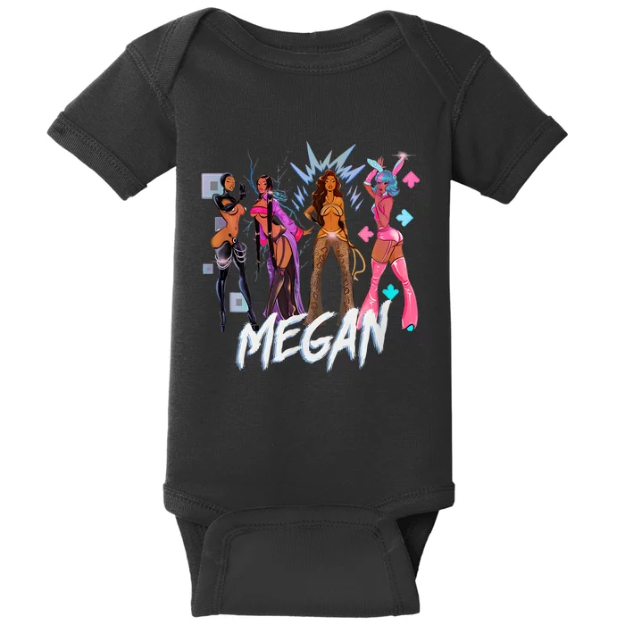 Retro Megan Moon Megan First Name Personalized Vintage Baby Bodysuit