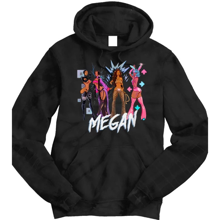 Retro Megan Moon Megan First Name Personalized Vintage Tie Dye Hoodie