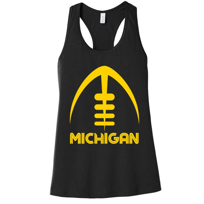 Retro Michigan MI Vintage Design Classic Michigan Women's Racerback Tank