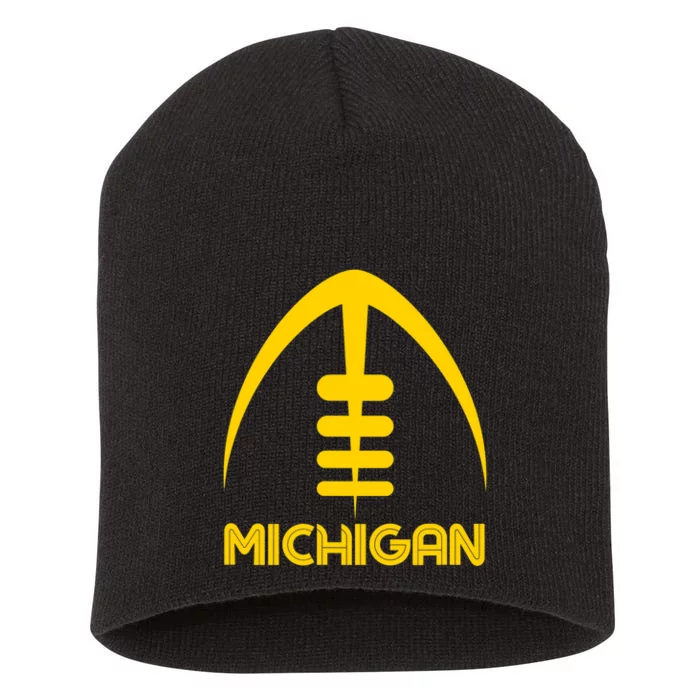 Retro Michigan MI Vintage Design Classic Michigan Short Acrylic Beanie