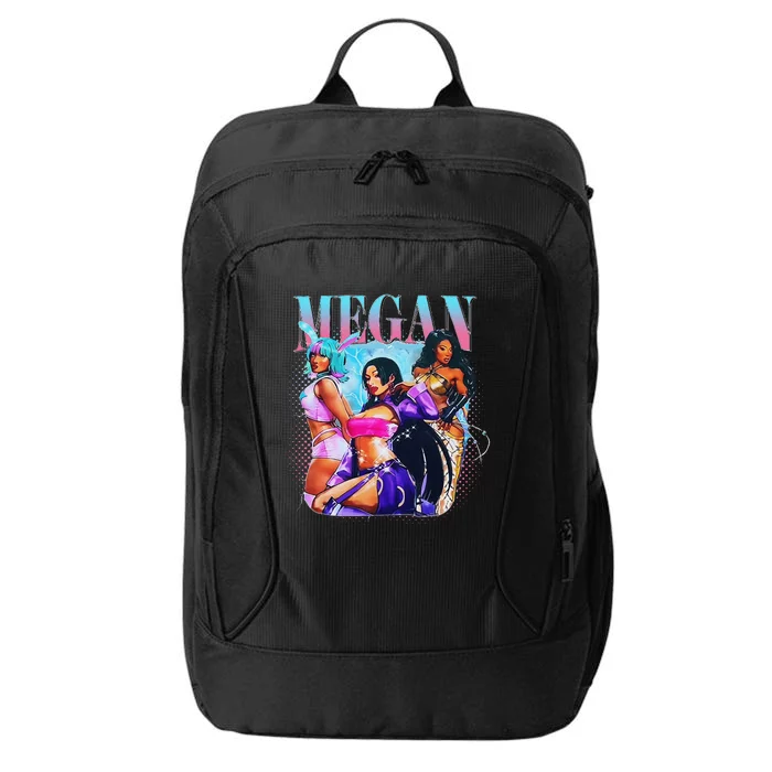 Retro Megan Moon First Name Personalized Vintage City Backpack