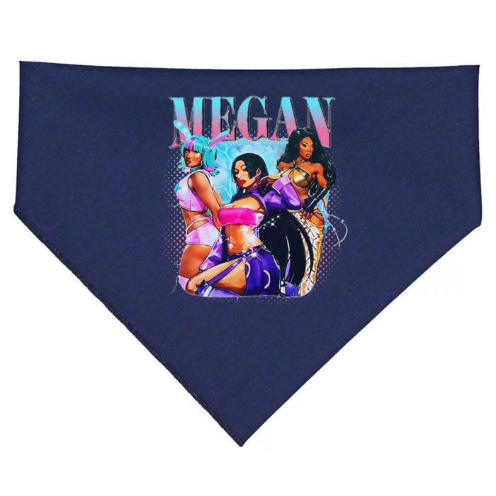 Retro Megan Moon First Name Personalized Vintage USA-Made Doggie Bandana