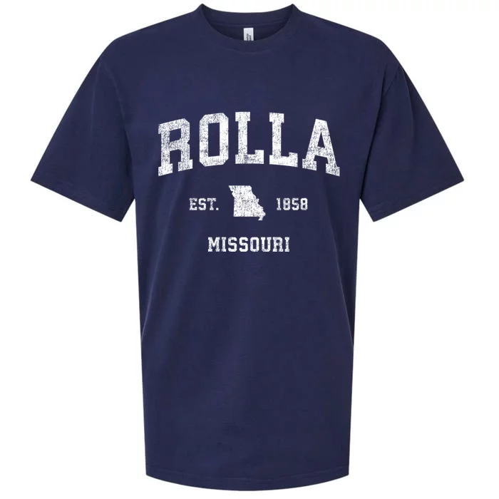 Rolla Missouri Mo Vintage Sports Sueded Cloud Jersey T-Shirt