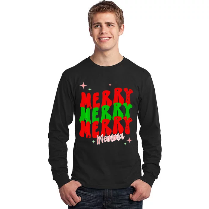 Retro Merry Momma Tall Long Sleeve T-Shirt