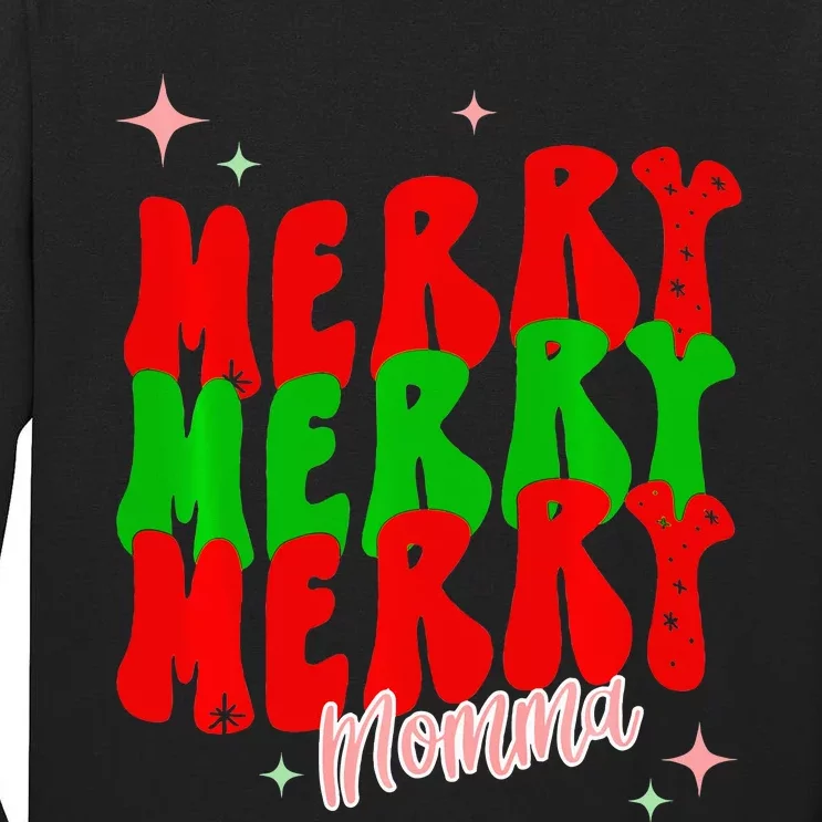 Retro Merry Momma Tall Long Sleeve T-Shirt