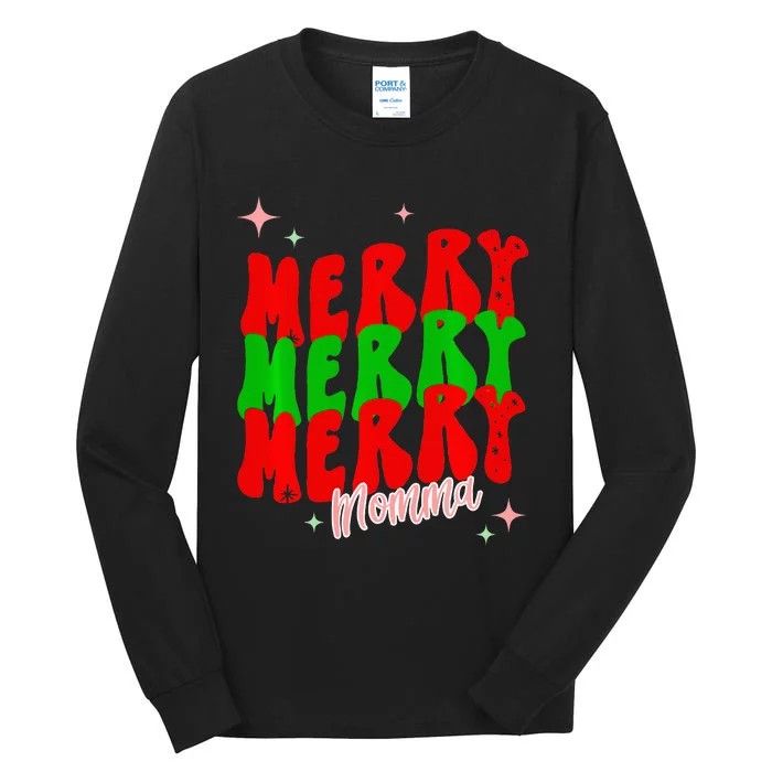 Retro Merry Momma Tall Long Sleeve T-Shirt