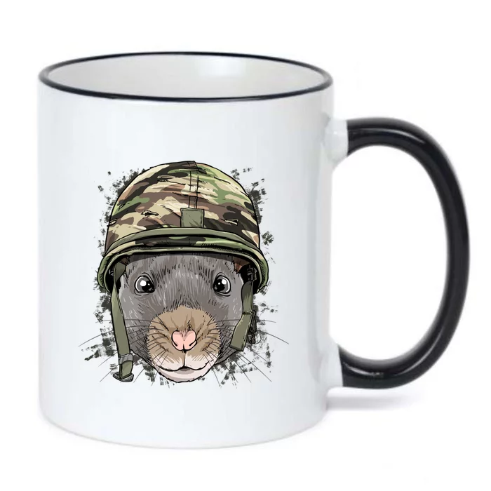 Rat Mouse Military Soldier Veterans Day Mice Rodent Animal Gift Black Color Changing Mug