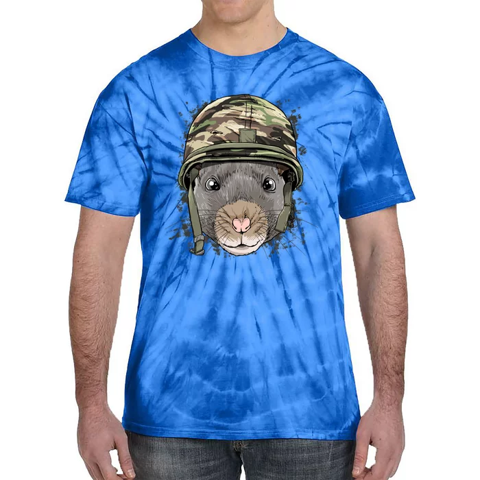 Rat Mouse Military Soldier Veterans Day Mice Rodent Animal Gift Tie-Dye T-Shirt