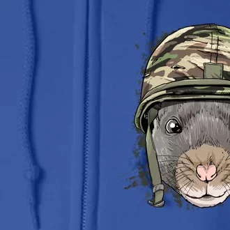 Rat Mouse Military Soldier Veterans Day Mice Rodent Animal Gift Full Zip Hoodie