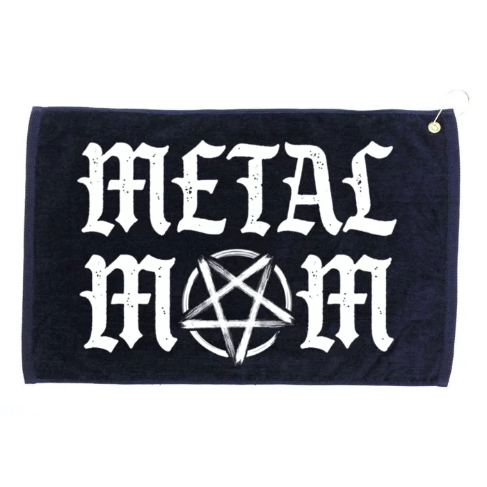 Rock Metal Mom Metalhead Headbangers Pentagram Design Gift Grommeted Golf Towel