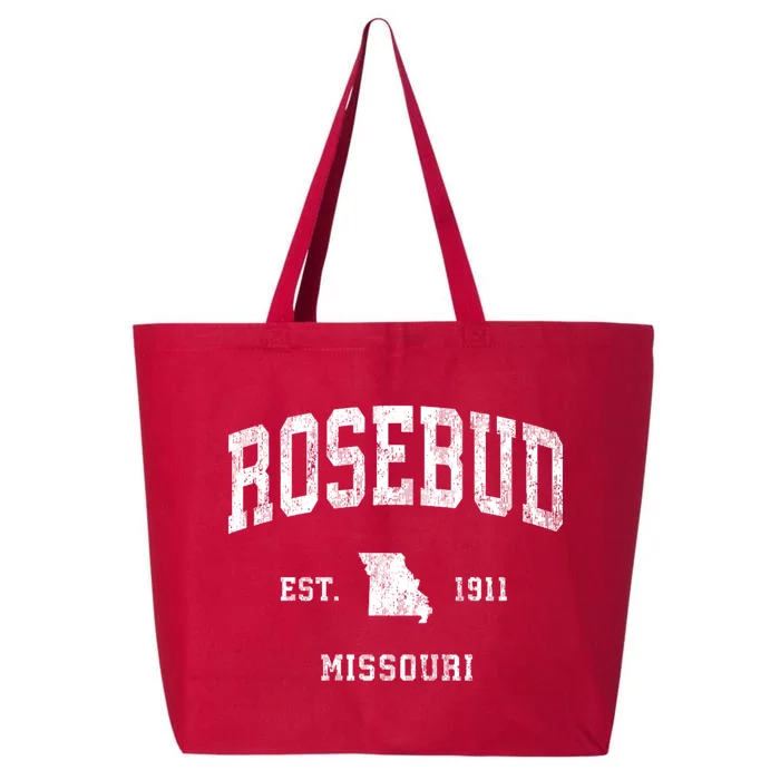 Rosebud Missouri Mo Vintage Athletic Sports 25L Jumbo Tote