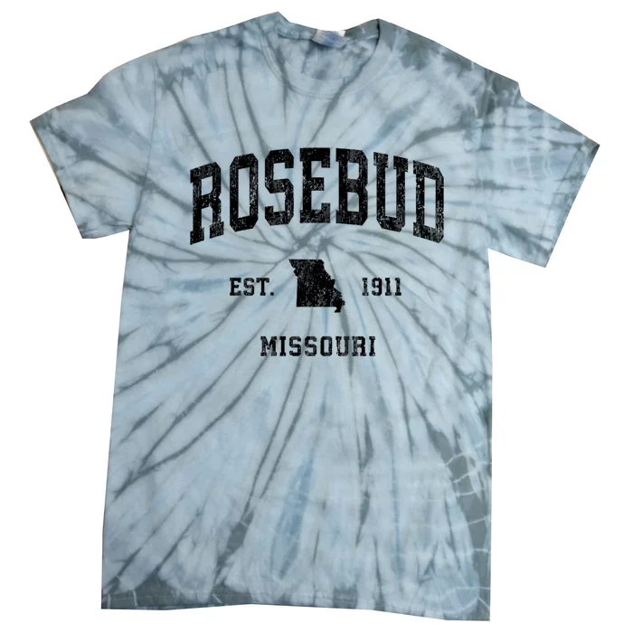 Rosebud Missouri Mo Vintage Athletic Sports Tie-Dye T-Shirt