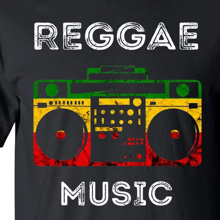 Reggae Music Musicbox Boombox Rastafari Roots Rasta Reggae Tall T-Shirt