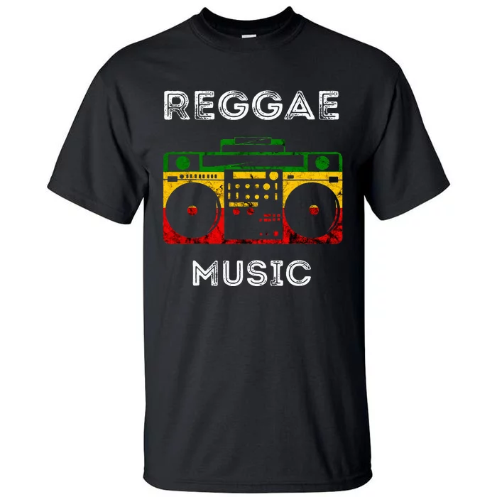 Reggae Music Musicbox Boombox Rastafari Roots Rasta Reggae Tall T-Shirt