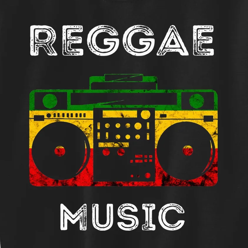 Reggae Music Musicbox Boombox Rastafari Roots Rasta Reggae Kids Sweatshirt