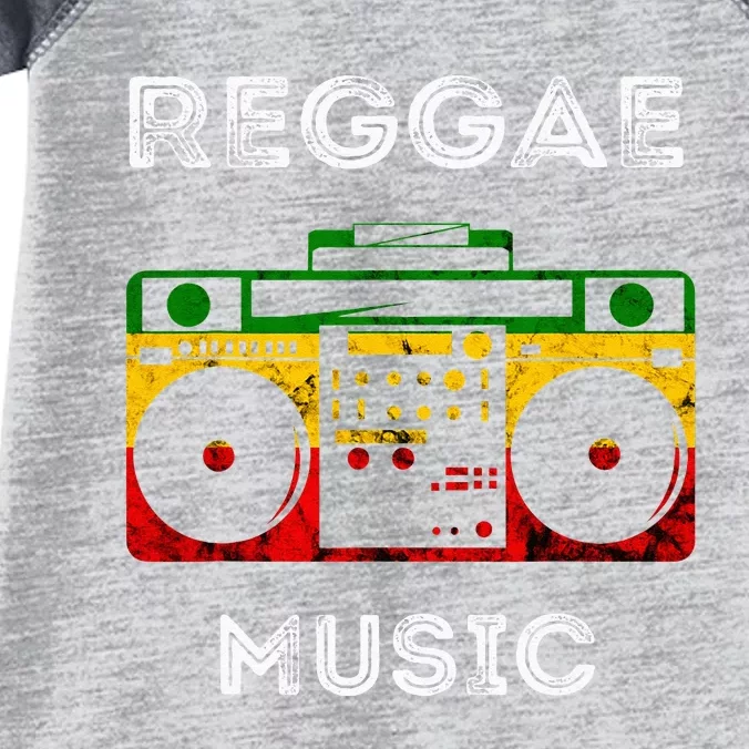 Reggae Music Musicbox Boombox Rastafari Roots Rasta Reggae Infant Baby Jersey Bodysuit