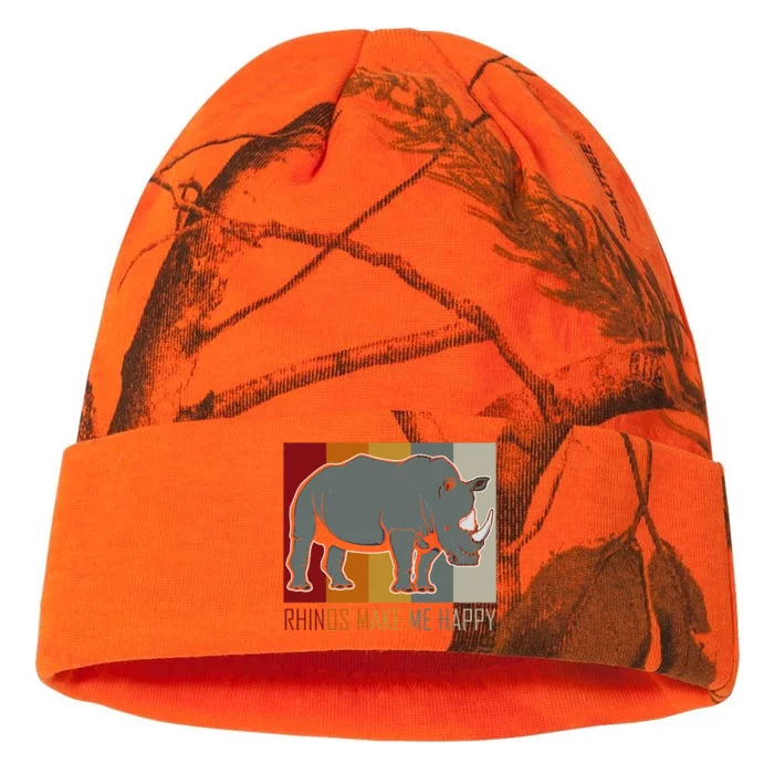 Rhinos Make Me Happy Rhino Kati - 12in Camo Beanie