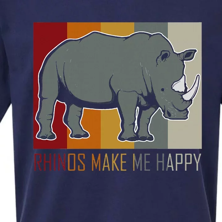 Rhinos Make Me Happy Rhino Sueded Cloud Jersey T-Shirt