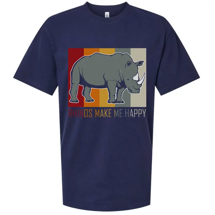 Rhinos Make Me Happy Rhino Sueded Cloud Jersey T-Shirt