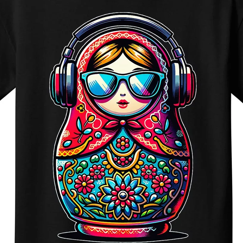 Russian Matryoshka Music Russia Russian Matryoshka Kids T-Shirt