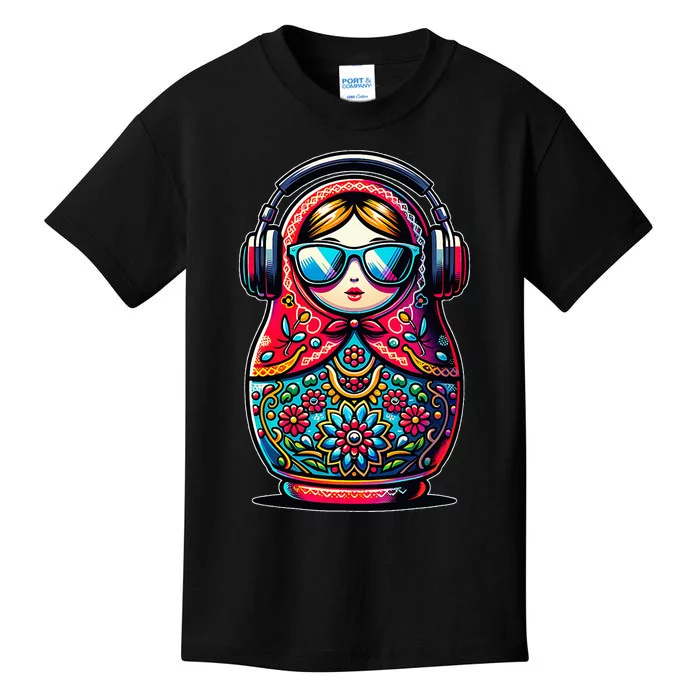 Russian Matryoshka Music Russia Russian Matryoshka Kids T-Shirt