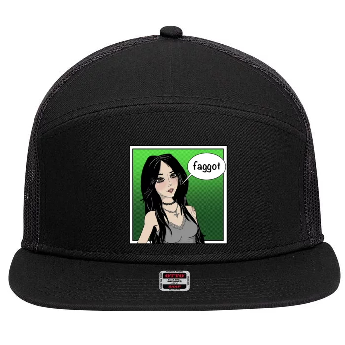 Resetthegames Melonie Mac Saying Faggot 7 Panel Mesh Trucker Snapback Hat