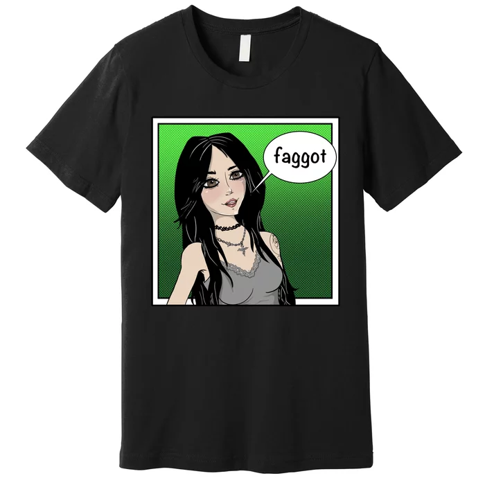 Resetthegames Melonie Mac Saying Faggot Premium T-Shirt