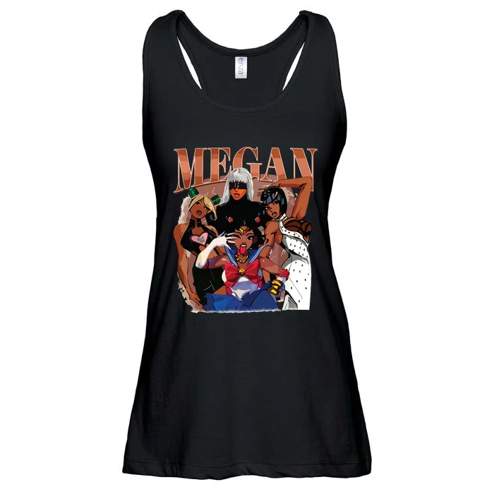 Retro Megan Moon Megan First Name Ladies Essential Flowy Tank