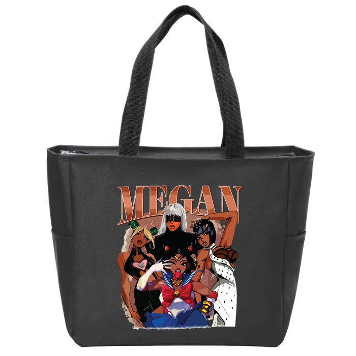 Retro Megan Moon Megan First Name Zip Tote Bag