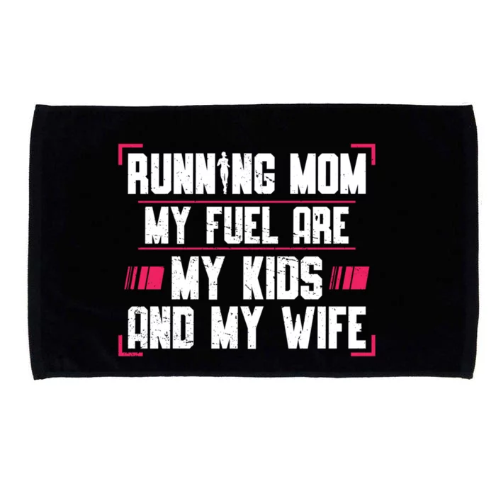 Running Mom My Fuel Are My Runner Marathon Cool Gift Microfiber Hand Towel