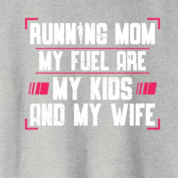 Running Mom My Fuel Are My Runner Marathon Cool Gift Women's Crop Top Tee